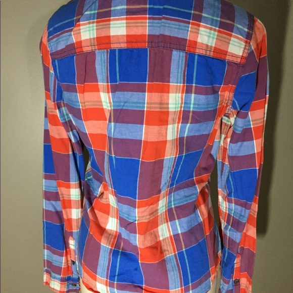 Hollister Button Down Plaid Ling Sleeve Shirt M - Picture 5 of 9